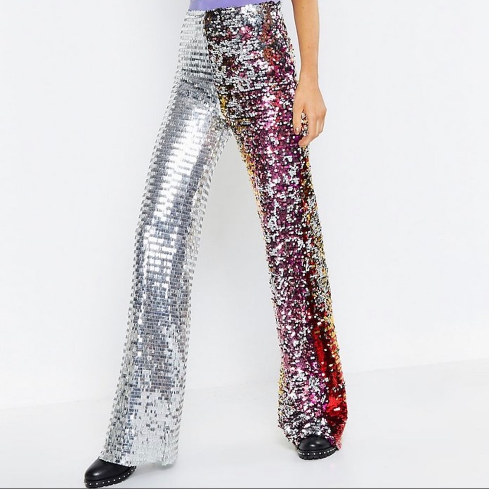 Boohoo Ombré Sequin Flare Pants